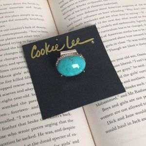 NWT faux turquoise stretchable ring